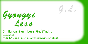 gyongyi less business card